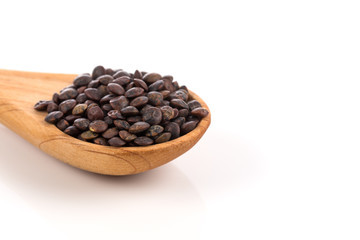 Brown organic lentils