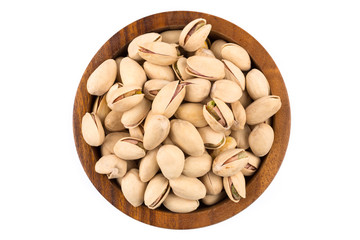 pistachio nut on white