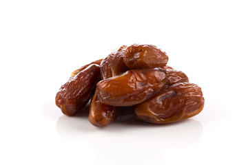 Dates fruits isolated on white background