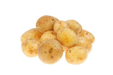 Stack of new potatoes