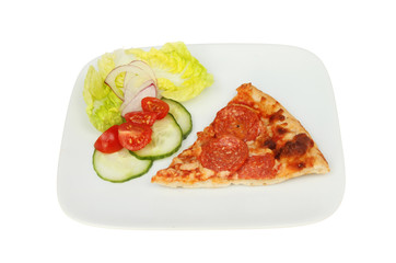 Pizza and salad