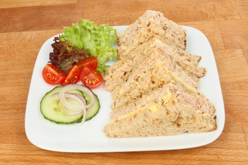 Sandwiches on a tabletop