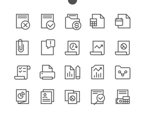 Report UI Pixel Perfect Well-crafted Vector Thin Line Icons 48x48 Ready for 24x24 Grid for Web Graphics and Apps with Editable Stroke. Simple Minimal Pictogram