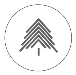 Christmas tree flat icon