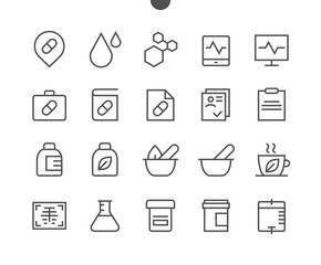 Medical UI Pixel Perfect Well-crafted Vector Thin Line Icons 48x48 Ready for 24x24 Grid for Web Graphics and Apps with Editable Stroke. Simple Minimal Pictogram