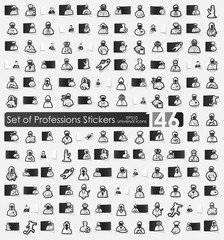 Set of professions stickers
