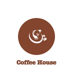Coffee cup, hot drink logo design template for coffee house, restaurant menu, banner