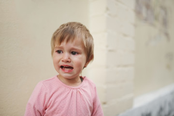 Fototapeta premium cute unhappy crying girl
