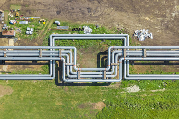 Pipes of thermal networks, top view