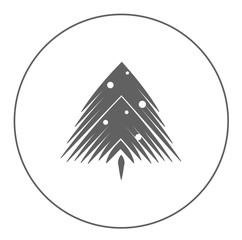 Christmas tree with balls icon