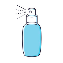 Freshener spray bottle isolated.