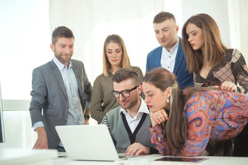 Fototapeta premium Group of young businesspeople are working together on new business ideas