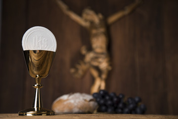 Eucharist, sacrament of communion background 