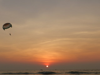 Flying into the sunset