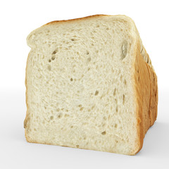 bread sliced - toast slices put together isolated on white