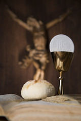 Eucharist, sacrament of communion background 
