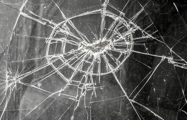 Broken car glass as a background