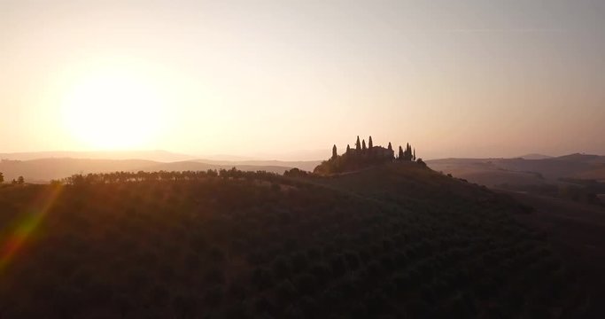 Tranquil sunlit Val d'Orcia