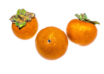 Persimmon on white background