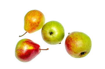 Pears on a white background