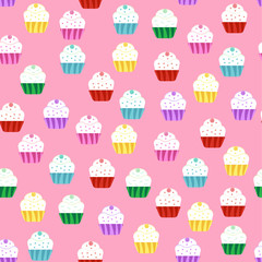 pattern with cakes