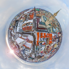 Panorama 360 Opola z lotu ptaka. Zdjęcie 36 Mpix