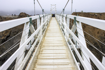 Fototapeta premium Point Bonita Lighthouse, located at the San Francisco Bay entrance in the Marin Headlands near Sausalito, California