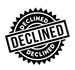 Declined rubber stamp. Grunge design with dust scratches. Effects can be easily removed for a clean, crisp look. Color is easily changed.