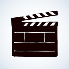 Obraz premium Clapper board. Vector drawing