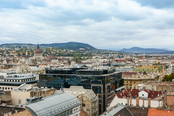 Fototapeta premium Cityscape of Budapest and Hungarian Parliament. Old european town