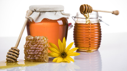 Honey in jar with honey