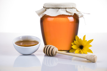 Honey in jar with honey