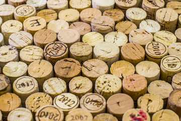 A random selection of used wine corks