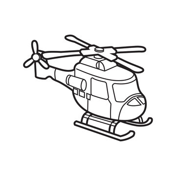 cute helicopter vector cartoon