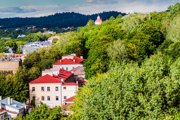 Fototapeta na wymiar Houses in Vilnius, Lithuania