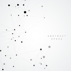 Vector creative social network. Abstract polygonal background