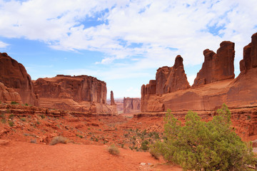 Panorama from Arches National Park, Utah. USA