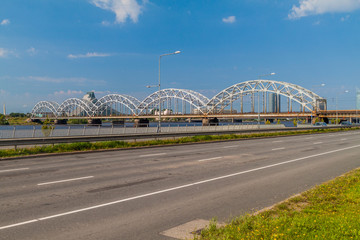 Railway Bridge in Riga, Latvia