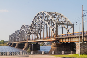 Railway Bridge in Riga, Latvia