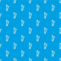 Harp pattern seamless blue