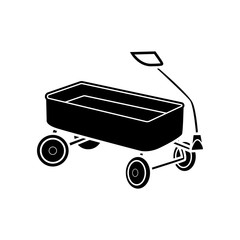 red wagon vector cartoon
