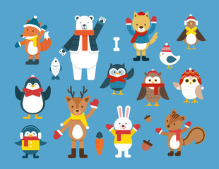 Winter animal illustration