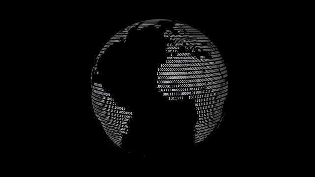 a world of binary digits &ndash; digital earth with bits and bytes
