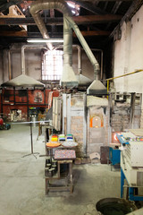 Glass furnace view,Venice,Italy