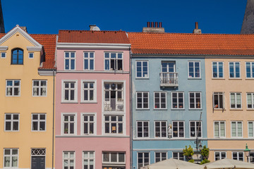 Fototapeta na wymiar Colorful houses of Nyhavn district in Copenhagen, Denmark