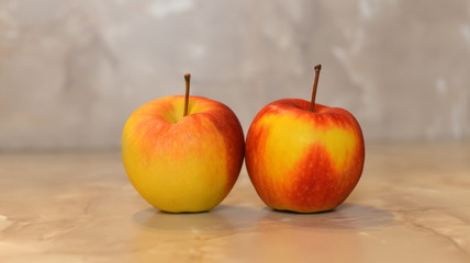 beautiful red and yellow apples