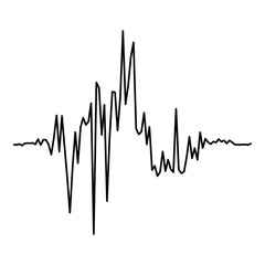 Obraz premium Equalizer music icon, simple black style