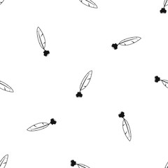 Ink with pen pattern seamless black