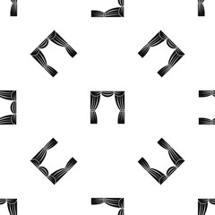 Curtain on stage pattern seamless black