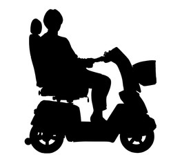 Obraz na płótnie Canvas Electric Moped